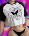 Y2k Fairy Grunge Emo Sexy Gothic Crop Top Vintage Harajuku Black Short Sleeve O-neck T Shirts Aesthetic Clothes Streetwear Tanks
