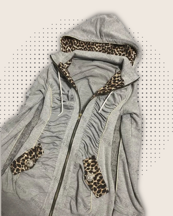 Women's Y2K Leopard Print Hoodie