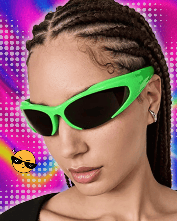 Y2k Sunglasses For Women Vintage Punk Men's Sun Glasses Retro Oval Mirror Lenses Eyewear Outdoor Cycling Goggle UV400