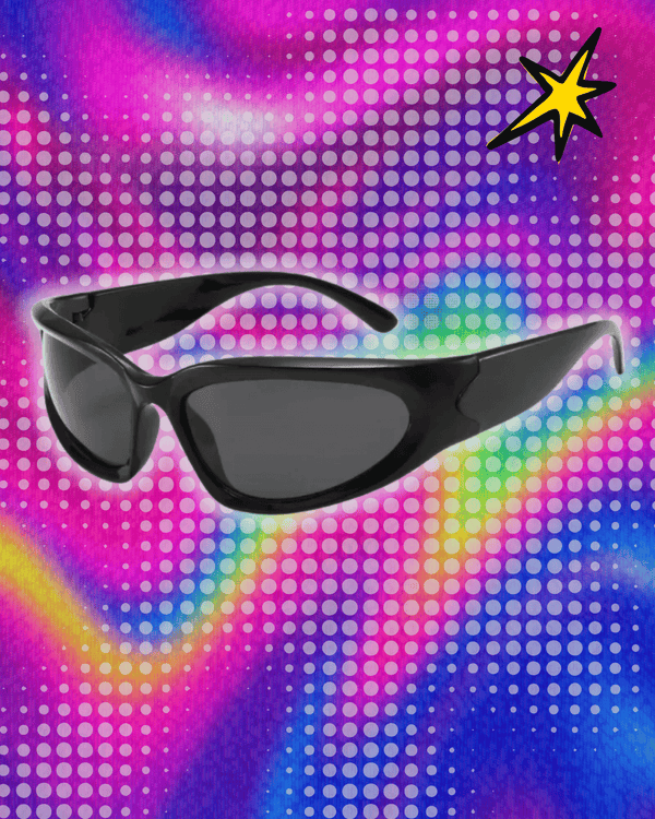 Men's Silver Y2K Sunglasses Outdoor Cycling Sports Sun Glasses Women Vintage Shades Trendy Punk Goggle Eyewear 2000S Aesthetic