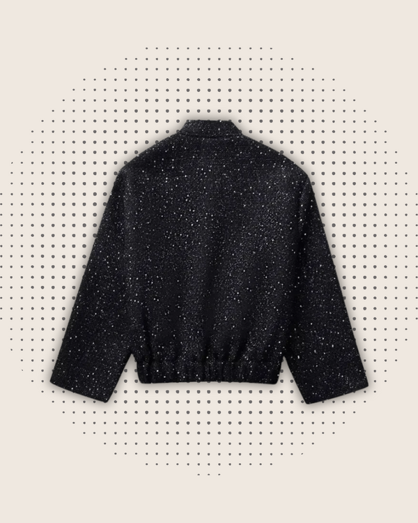 Shiny Short Sequin Coat