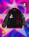 Trendy Soccer Fashion New Men's Embroidered Bomber Jacket Hip Hop Letter Splicing Leather Baseball Clothing Y2K Jacket