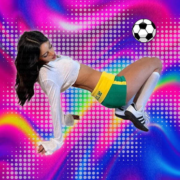 Y2k Clothes Gothic Shorts Brazil Embroidery Women's Casual Wide Leg Pants Punk Vintage Elastic Waist Bikers Patchwork Sweatpants