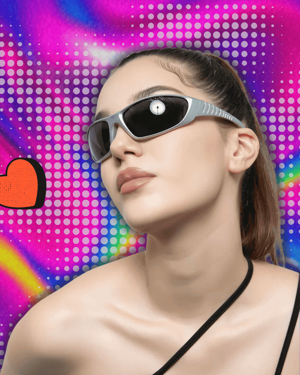 Y2K Silver Sunglasses Color Hollowed Out Future Sense Of Technology Hot Girls Net Red Sunglasses Women Sunglasses Trendy Men