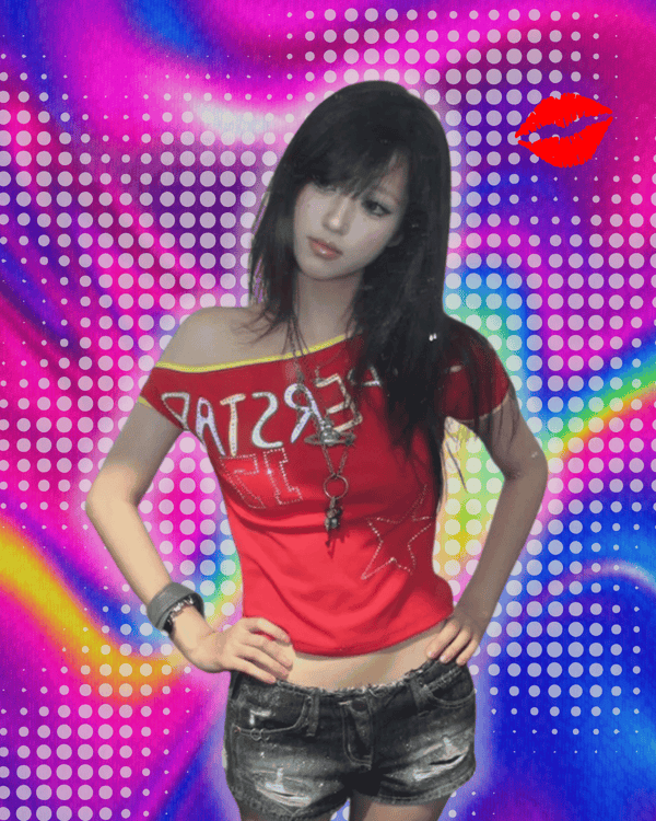 Karrram Japanese Y2k Off Shoulder T-shirt Trashy 2000s Letter Print Crop Top Vintage Harajuku Rhinestones T Shirt American Retro