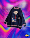 2024 Autumn Winter Women's Vest Japanese Style Cartoon Bear Pullover Vest Sweater Oversize Harajuku Kawaii Clothes Knitted Vest