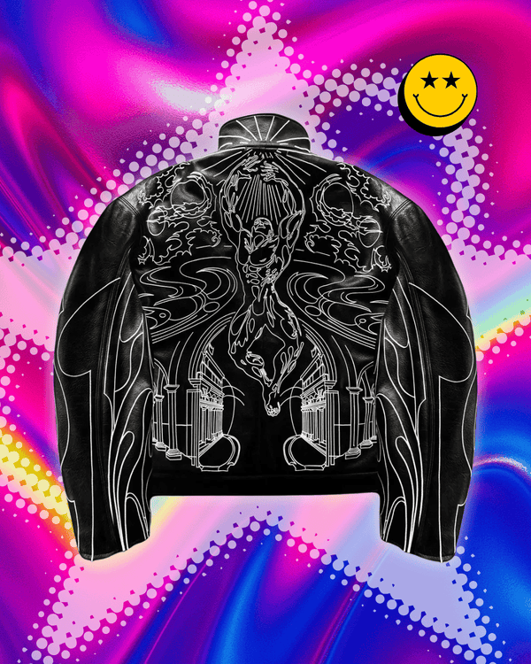 Retro Black Leather Jacket Oversized Loose Thickened Y2k Zipper Jacket Hip Hop Goth Rock Men and Women Coats Jackets Streetwear