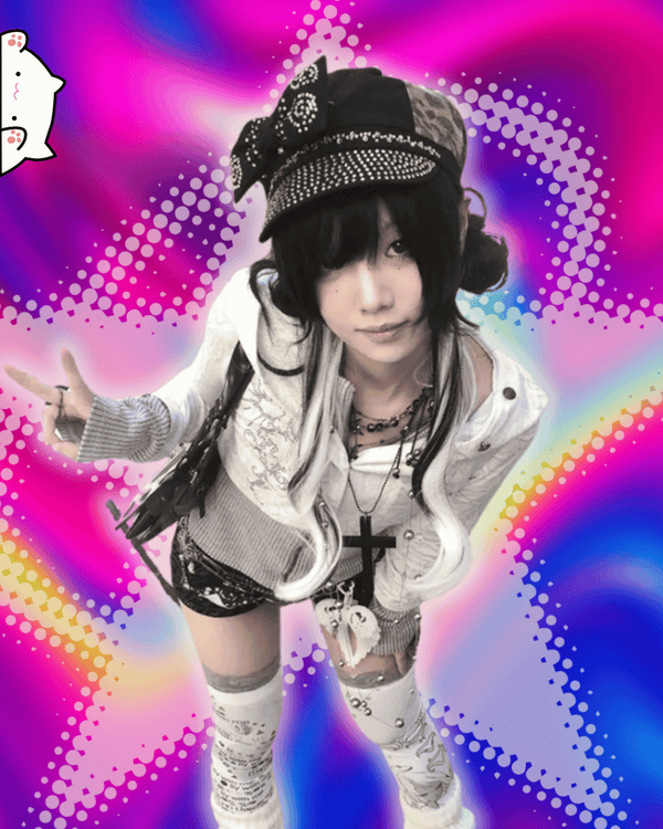 Karrram Japanese Y2k Fake Two-piece Knitted Tops Trashy 2000s Hooded Jacket Vintage Harajuku Knitwear Grunge Aesthetics American