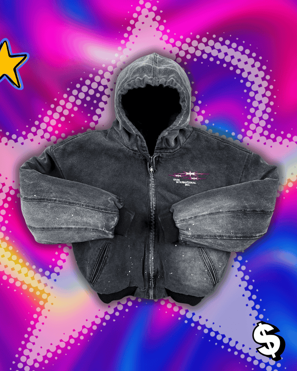 Divin Vintage Washed Jacket Y2K Zipper Hoodie Mens Rock Hip Hop Retro Embroidery Oversized Hoodie Sweatshirt Zipper Jacket Coats