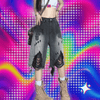 Zoki Harajuku Hole Y2K Denim Shorts Women Streetwear Vintage Gradient Jeans Shorts American Retro Bf Hip Hop Design Shorts New