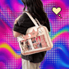 Y2K Trendy Star Ita Bag Lolita Girl Transparent Pocket Fashion Crossbody Bag Women's DIY Display Shoulder Bag Cute Purse Handbag