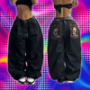 Streetwear New Fashion Oversized Print Baggy Jeans Y2K Harajuku Hip-hop Vintage Pop Gothic High Waist Wide-leg Pants Trousers