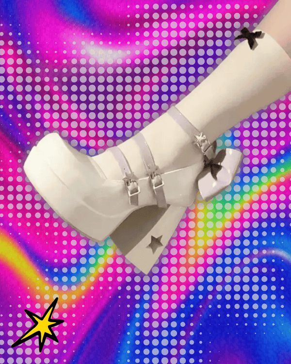 2023 Spring Punk Y2k Chunky Platform High Heels Pumps Women Thick Heel Mary Jane Lolita Shoes Woman Patent Leather Cosplay Shoes