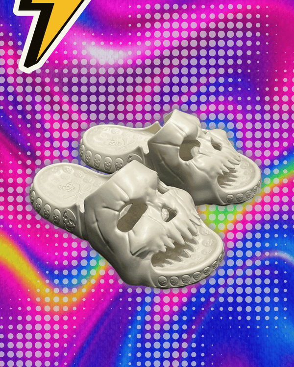 Skull Design Men Slippers Y2K Personalized 2023 Punk Summer Outdoor Slide Thick Sole Platform Beach Non-Slip Male Sandals