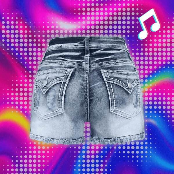 American Retro Leopard Print Distressed Super Short Jeans Women'S Black Denim Shorts Vintage Low Waist Hip-Covering Jeans Y2k