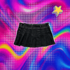 Y2k Skirt Sets Black Suspender Hollow Out Two Piece Sets Women Outfits Fashion Sexy A Line Pleated Skirt Harajuku Streetwear