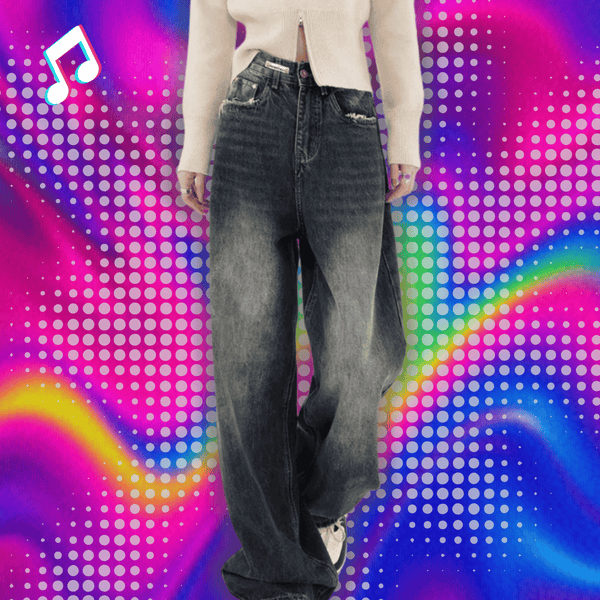 Y2K High Waist Loose Jeans