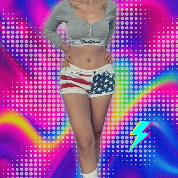 y2k shorts for women 2025 new summer super printed shorts denim tight white low-rise nightclub hot pants