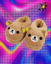 Rilakkuma Slippers Y2K Kawaii Cartoon Anime Japan All Inclusive PE Frosth Plush Indoor Home Flat Anti Slip Couple Slippers New