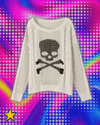 Halloween Women Y2k Fairy Grunge Sweater Pullovers Long Sleeve V Neck Fashion Knitted Top E Girl 2000s Aesthetic Casual Knitwear