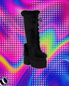 2024 Winter Big Size 43 y2k White Punk Style Women's Faux Fur Chunky Platform Boots Gothic Black Block High Heels Shoes