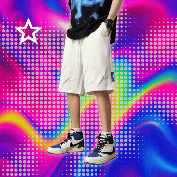 Summer Y2K Vintage Foamed Printed Men‘s Shorts Hip Hop Fashion Baggy Short Pants Gym Sports Bermudas Para Hombre Streetwear