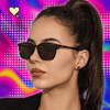 6pcs/4pcs/3pcs Square Small Sunglasses Women Rectangle Frame Purple Colorful Sun Glasses Female Y2K Retro Gradient Shades UV400
