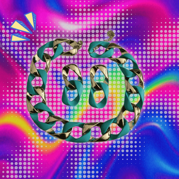 2024 New Trendy Jewelry Set Y2K Fluorescent Color Resin Acrylic Splicing Women's Necklace And Earrings Party Accessories