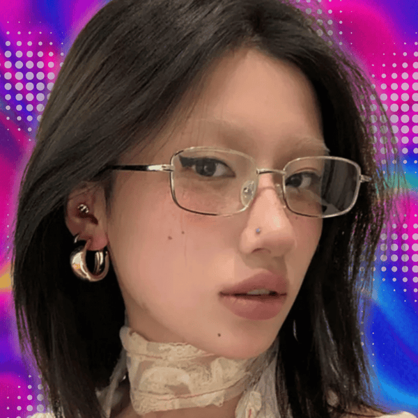 Y2K Harajuku Small Square Frame Glasses Women Retro Metal Eyeglasses Clear Spectacle Decorative Eyewear