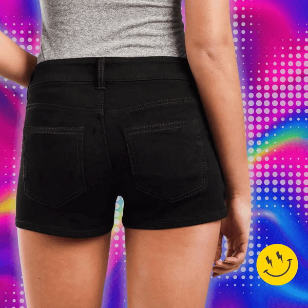 Womens Casual Fashion Slim Pockets Shorts Wrap Buttocks Solid Black Jeans Shorts Women'S Y2k Summer High Waist Casual Shorts