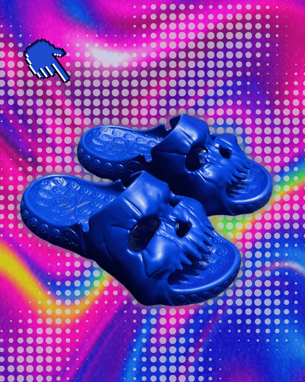 Skull Design Men Slippers Y2K Personalized 2023 Punk Summer Outdoor Slide Thick Sole Platform Beach Non-Slip Male Sandals