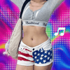 y2k shorts for women 2025 new summer super printed shorts denim tight white low-rise nightclub hot pants