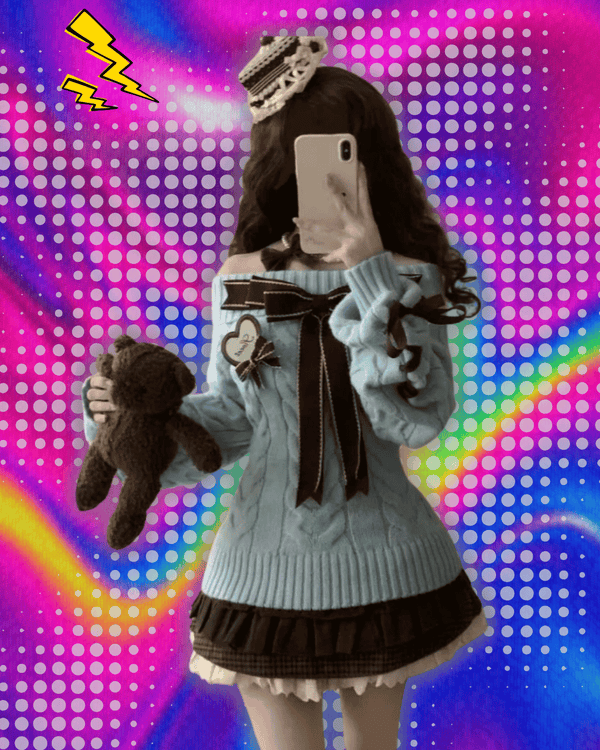 Autumn Winter Sweet Sexy Off Shoulder Knitted Sweater Y2k E-girls Slim Fit Jumpers Casual Long Sleeve Korean Fashion Pullovers