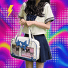 Y2K Trendy Star Ita Bag Lolita Girl Transparent Pocket Fashion Crossbody Bag Women's DIY Display Shoulder Bag Cute Purse Handbag