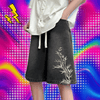Summer Y2K Baggy Jorts For Men 2024 New Embroidered Short Jean Pants Vintage Wide Leg Bermuda Hip Hop Streetwear Denim Shorts
