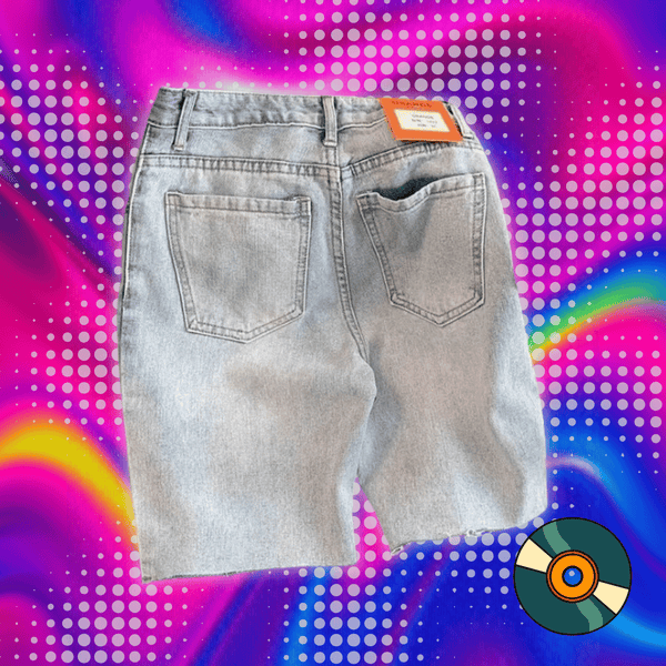 Y2K Ripped Denim Shorts European and American High Street Cross Jeans hip-hop Boyfriend straight loose wide-leg pants ins hot