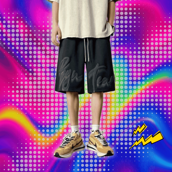 Summer Y2K Vintage Foamed Printed Men‘s Shorts Hip Hop Fashion Baggy Short Pants Gym Sports Bermudas Para Hombre Streetwear