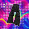 2024 New Gothic Retro Jeans for Men Wide Leg Straight Black Y2k Baggy Jeans Harajuku Hip Hop High Waist Denim Pants Streetwear