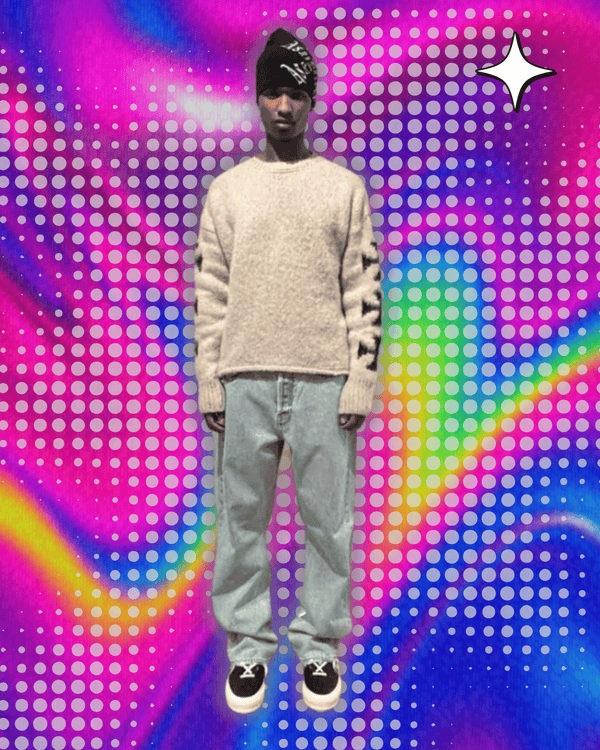 Y2k Punk Goth street Men sweater Retro Hip Hop Winter warm knitwear Couple Harajuku trend Fashion casual oversized pullover