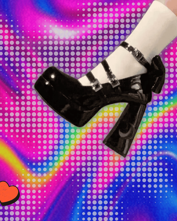 2023 Spring Punk Y2k Chunky Platform High Heels Pumps Women Thick Heel Mary Jane Lolita Shoes Woman Patent Leather Cosplay Shoes