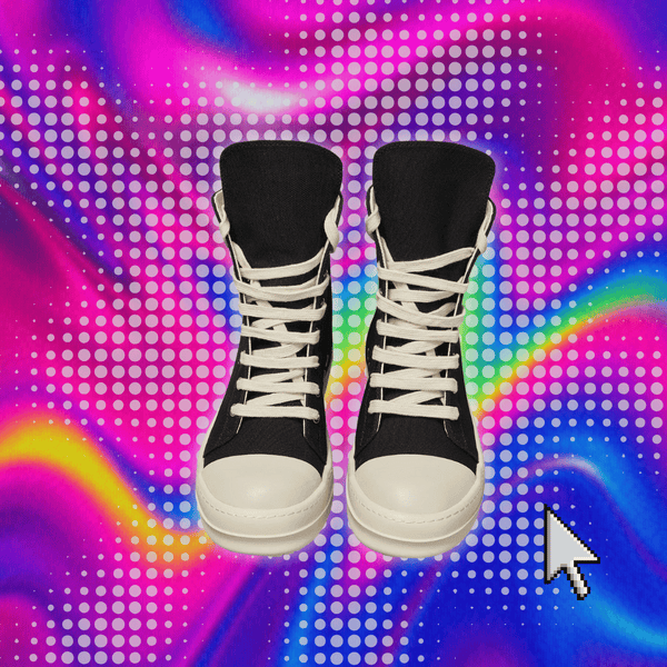 Brand Men Shoe Casual High Top Women Sneaker Quality Black Ankle Boot Fashion Zip Metal O-Wen Platform Canvas Flat Street Shoe