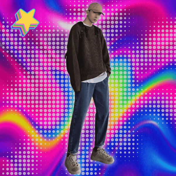 Y2K Solid Color Knit Sweater