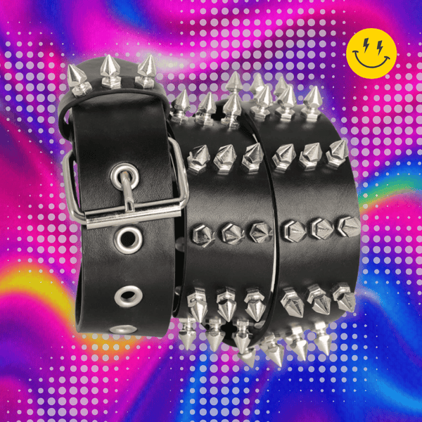 Men's Punk Style Rivet Decorated Heavy Metal Belt Women Casual Fashion Jeans Decorative Belt-Rock Gothic Y2k Belts For Men Women