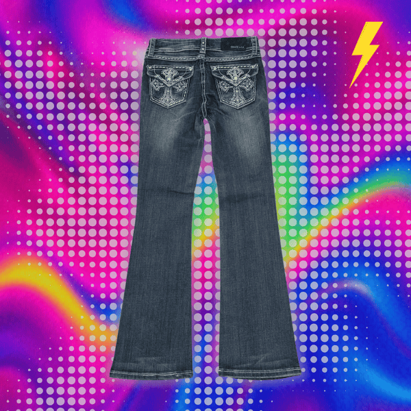 Y2K Diamond Embroidery Jeans