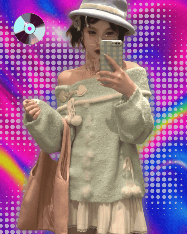 Chirstmas Knitted Sweater Women Winter Off Shoulder Red Pullover Y2k Vintage Clothing Slim Fit Jumpers Casual Long Sleeve Korean