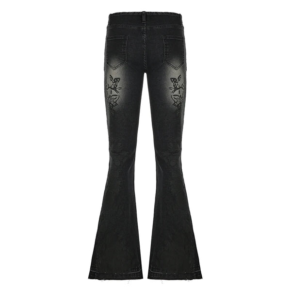 Y2K Streetwear Flare Denim