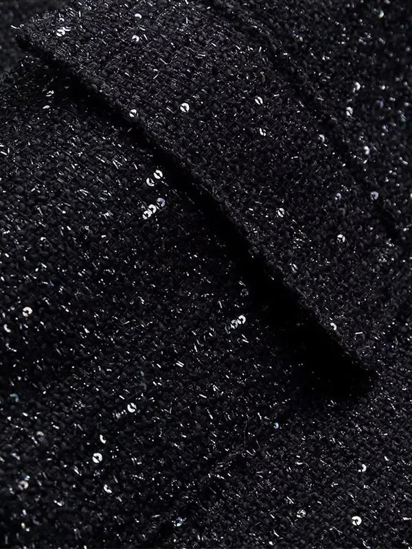 Y2K Shiny Short Sequin Coat