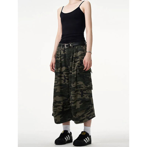 Y2K Camouflage Short Jeans