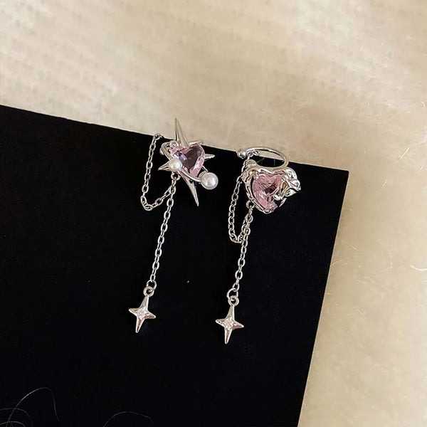 Pink Y2K Crystal Earrings