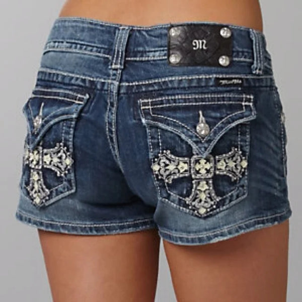 Y2K Oversized Goth Shorts